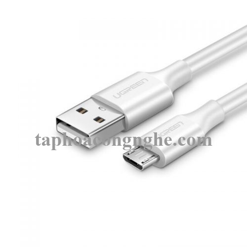 Ugreen 60223 3M micro usb 2.0 màu Trắng Cáp hỗ trợ sạc nhanh và truyền dữ liệu US289 30060223